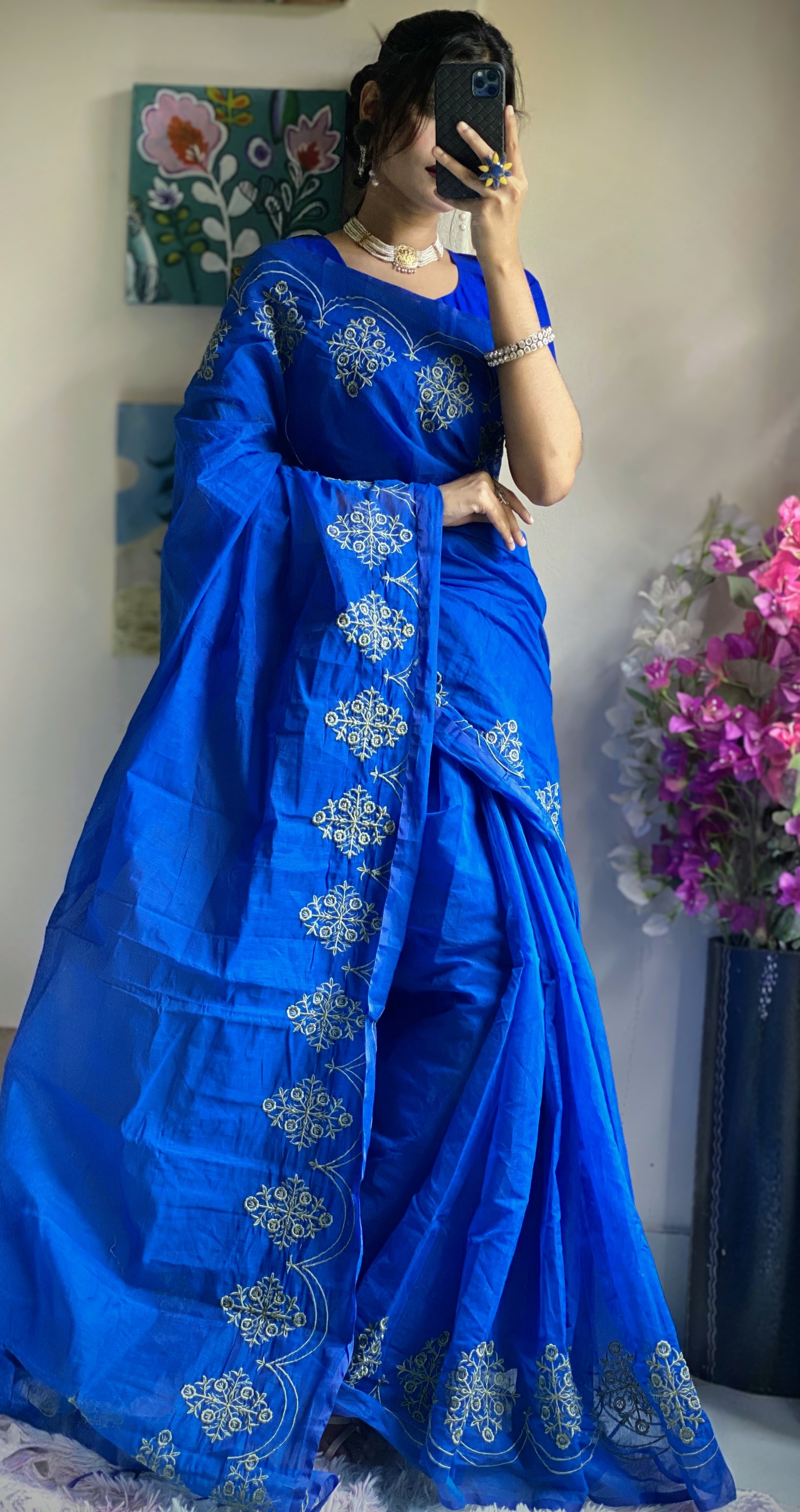 Royal Blue Saree
